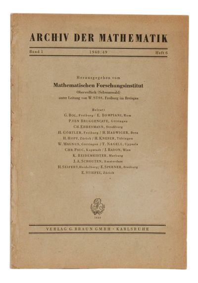 Uber den Allgemeinen Plankalkul als Mittel zur Formulierung schematisch-kombinativer Aufgaben" [in] Archiv der Mathematik. Band 1, Heft 6, 1948/49