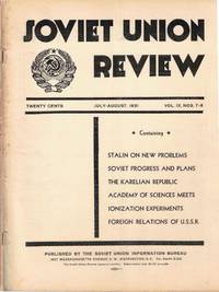 Soviet Union Review, Vol. IX No. 7-8, July-August 1931