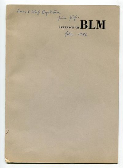 Bellmans immoralism. Särtryck ur BLM.