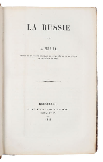 La Russie. - [RARE EARLY GUIDEBOOK TO RUSSIA] (photo 2)