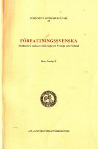 Författningssvenska. Strukturer i nutida svensk…