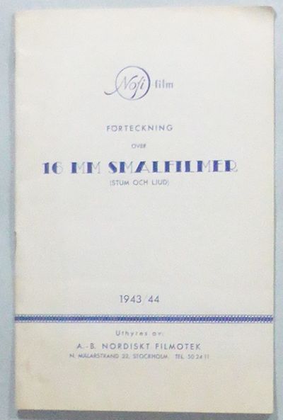 Nofi-film. Förteckning över 16 mm smalfilmer…