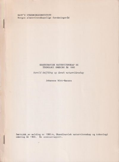 Harald Høffding og dansk naturvidenskab [=…