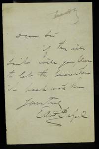 Autograph note signed to an unamed recipient requesting that something should be handed to the bearer.