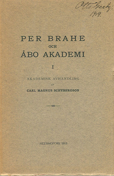 Per Brahe och Åbo akademi. I. A.a.