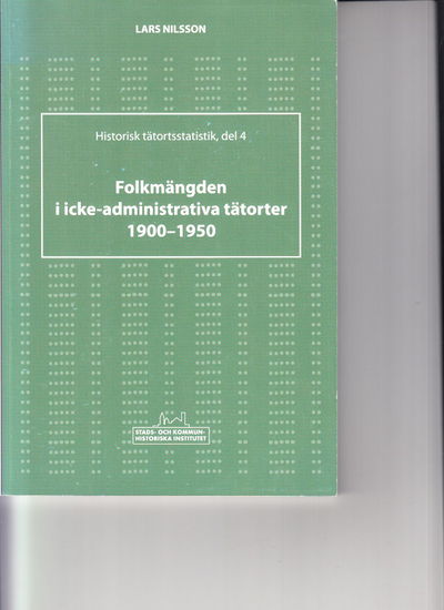 Folkmängden i icke-administrativa tätorter…
