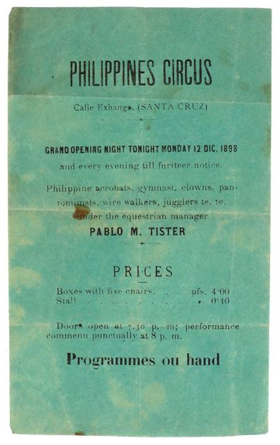 Philippines Circus flyer - "Grand...