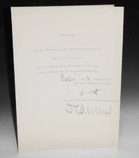 Document Signed, December, 1938 by Hitler, Adolf, 1889-1945; Dr. Hans Lammers