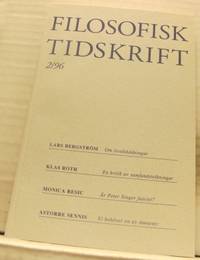 Filosofisk tidskrift nr 2/1996.