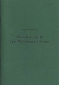 Att etablera texten till Jacob Wallenbergs…