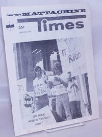 New York Mattachine Times: Sept/Oct 1972: Gay Pride Week in Toronto by Williams, Marc, editor, Sergio Ponce, Henry Messer, Carl House, Bob Milne, Dick Smith, John Hood et al - 1972