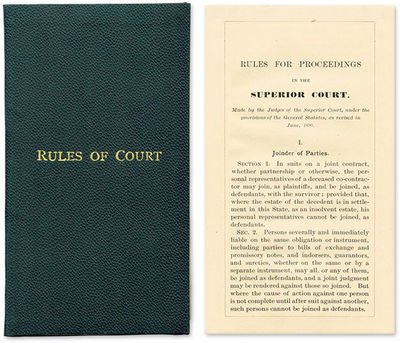 Rules for Proceedings in the Superior Court. Made by the Judges of the