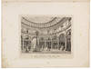 Galerie et Rotonde Colbert conduisant de la rue Vivienne au Palais-Royal. Plan du rez-de-chaussée, vue perspective de la galerie et de la rotonde, d’après les plans et dessins de J. Billaud, architecte de la Galerie, terminée en 1827