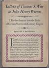 Letters of Thomas J. Wise to John Henry Wrenn