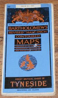 Tyneside - Bartholomew&#039;s Revised &quot;Half-Inch&quot; Contoured Maps, Great Britain Sheet 39 by John Bartholomew & Son Ltd - 1943