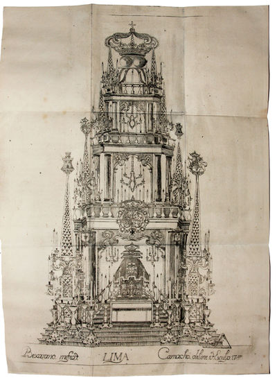 FUNERAL ORATIONS IN LIMA FOR A SPANISH QUEEN <br> Relacion Funebre de las Reales Exequias .de la Serenissima Magestad.La Señora Doña Maria Barbara de Portugal, Catholica Reyna de las Indias, mandò celebrar en esta capital de Los Reyes el dia 4 de Septiembre de 1759