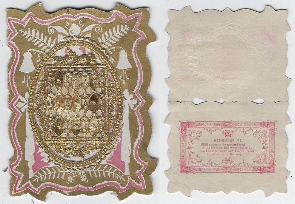 VICTORIAN REMEMBER ME GREETING CARD
