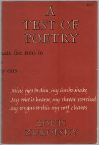 A Test of Poetry by ZUKOFSKY, Louis - 1964