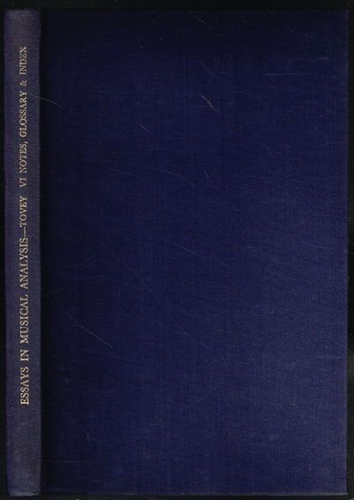 Essays in Musical Analysis. Volume VI.…