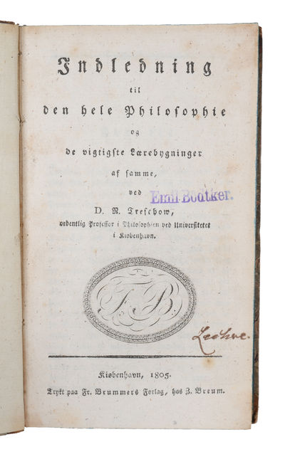 Indledning til den hele Philosophie og de vigtigste Lærebygninger af samme. (photo 2)