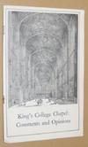 King's College Chapel: Comments and Opinions