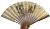 A printed satirical fan