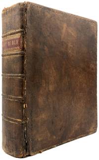 cover of The Holy Bible, containing the Old and New Testaments: together with the Apocrypha: translated out of the original tongues, and with the former translations diligently compared and revised... to which are added, an index; an alphabetical table of all the names in the old and new testaments, with their significations; and tables of scripture weights, measures and coins, also Brown's concordance, embellished with a map of Palestine, and nine historical engravings