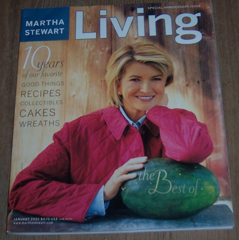 MARTHA STEWART LIVING MAGAZINE JANUARY 2001