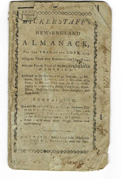 BICKERSTAFF'S NEW-ENGLAND ALMANACK, FOR THE YEAR OF OUR LORD, 1779
