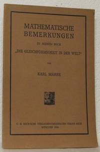 Mathematische Bemerkungen zu meinem Buch 