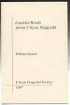 GRATEFUL WORDS ABOUT F. SCOTT FITZGERALD