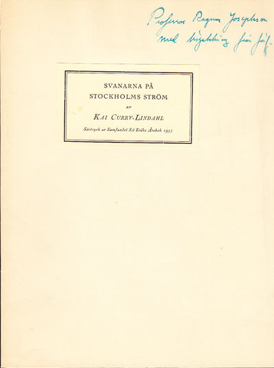 Svanarna på Stockholms ström [= rubrik].