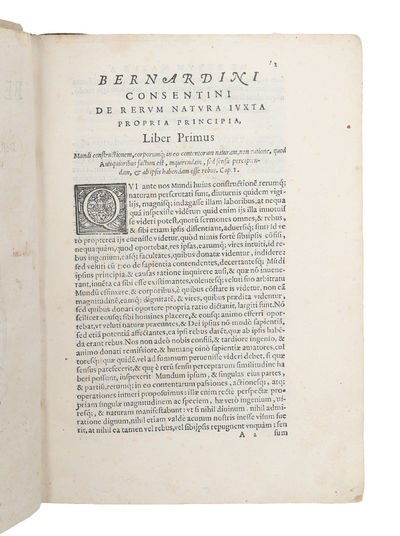De Rerum Natura iuxta propria principia, Liber Primus, & Secundus, denuò editi. - [THE MANIFESTO OF NATURAL PHILOSOPHY - DEFINING "SPACE" FOR THE FIRST TIME PROPER] (photo 4)