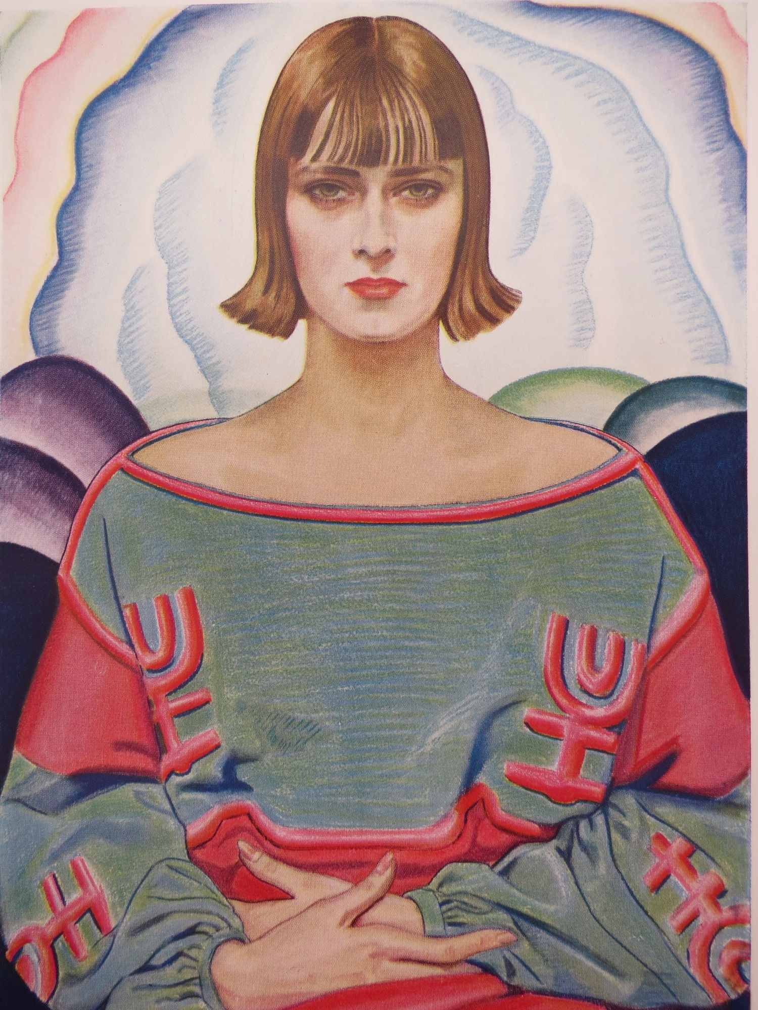 VINTAGE ART DECO MODERN MASTERPIECE WOMAN COLOR PRINT by F. Winold