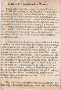 The Bluest Eye by MORRISON, Toni - 1970