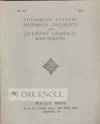 AUTOGRAPH LETTERS, HISTORICAL DOCUMENTS, AND AUTHORS' ORIGINAL MANUSCRIPTS