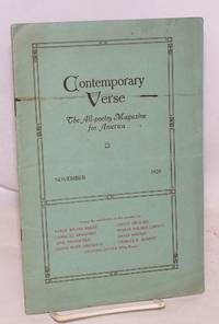 image of Contemporary verse: all-poetry magazine for America: volume ix, number 11, November
