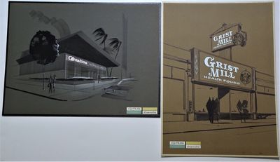 A Collection of Five Fabulous California Mid-Century Architectural Drawings