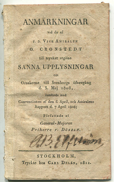 Anmärkningar vid de af f.d. vice amiralen O.…