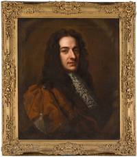 Fine original oil portrait painting by the British artist Sir Godfrey Kneller (1646-1723). On canvas. Unlined. The only known portrait of this noted Italian violinist, guitarist, and composer. 1682