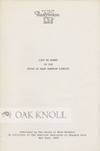 LIST OF BOOKS IN THE GUILD OF BOOK WORKERS LIBRARY