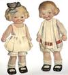 View Image 1 of 2 for 2 Large Format Paper Dolls & Costumes Dearie Dolls 1915 Inventory #55052