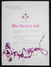 image of Prospectus for the Cooper Square Facsimile of the Gutenberg Bible