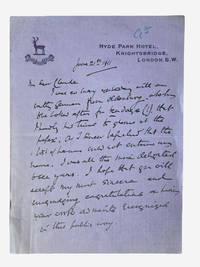 Autograph letter signed by Sir Lionel Cust (1859-1929) to Lambeth Librarian Claude Jenkins regarding the Coronation held in 1911