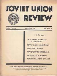 Soviet Union Review, Vol. IX No. 12, December 1931