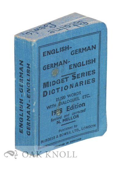 London: Burgess & Bowes, 1938. limp cloth. Miniature Books. miniature book (7.6 x 5.7 cm). limp clot...