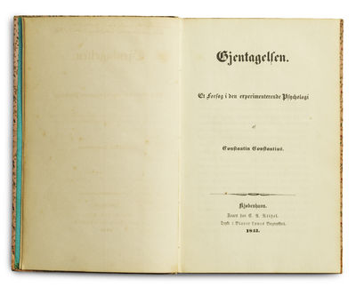 Gjentagelsen. Et Forsøg i den experimenterende Psychologi af Constantin Constantius. - [KIERKEGAARD’S OWN COPY - ONE OF THE TWO COPIES HE HAD MADE FOR REGINE AND FOR HIMSELF] (photo 4)