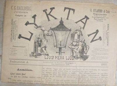 Lyktan. Profnummer A. 1885.