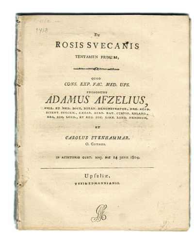 De rosis svecanis. Diss. 1-11.