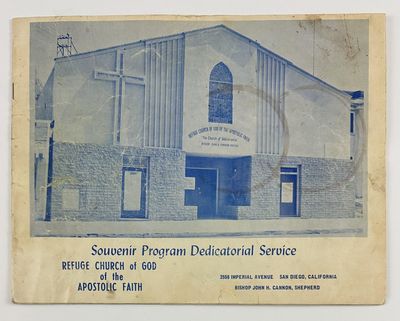 Souvenir Program Dedicatorial Service. Refuge Church of God of the Apostolic Faith [cover title]